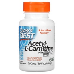 Doctor's Best Acetyl-L-Carnitine with Biosint Carnitines, 500 mg, 60 Veggie Caps