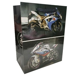 Пакет ламинированный подарочный бумажный 18*23*10 см Мотоцикл 550414
