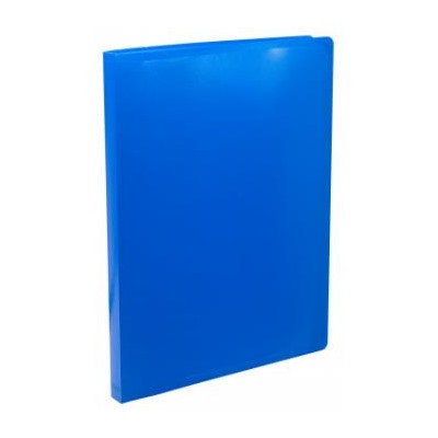 Папка с боковым зажимом пластиковая -ECB04CBLUE 0.5мм синяя (1496687) BURO {Россия}
