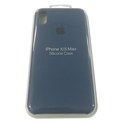 Силиконовый чехол для iPhone XS MAX синий