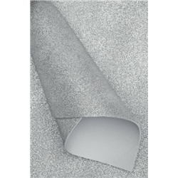 Фоамиран глиттерный самоклеющиеся А4 (10 листов) серебро 171763