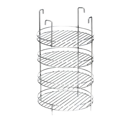 Решетка 4-х ярусная на крестовину тандыра с бортом, диаметр 27 см, 4 крючка, сталь 3 мм