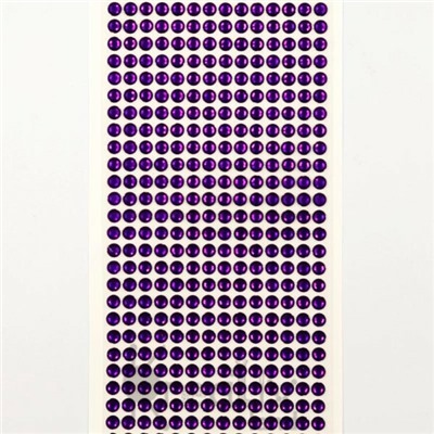 Стразы клеевые 1 полоса 6 мм Фиолетовый