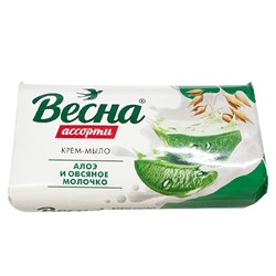 Весна мыло 90г Алое и овсяное мол.