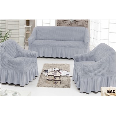 Чехол для мягкой мебели ( на диван + 2 кресла) (диз.: 216 серый)