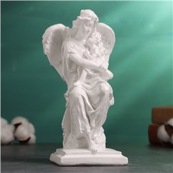 Фигура "Ангел с ребенком" 21х12см, белая