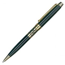 Ручка "Venezia" кож.зам футляр, черный, золото с кружевом AP009B-101098M Manzoni {Китай}
