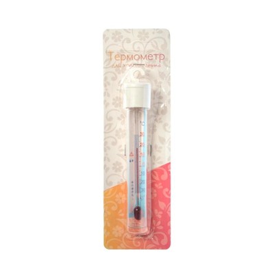Термометр спиртовой для холодильников "Айсберг", мод.ТБ-225, 12 см, блистер