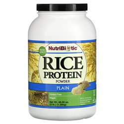 NutriBiotic Rice Protein Powder, Plain, 3 lbs (1.36 kg)