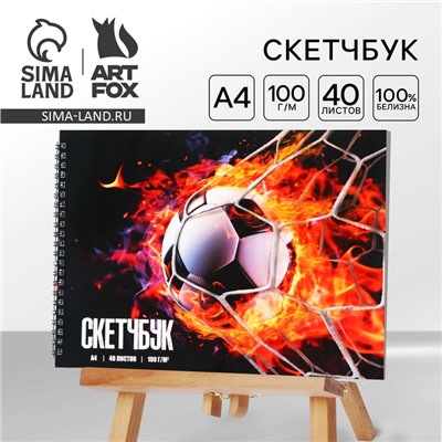 Скетчбук А4, 40 л. 100 г/м «Футбол»