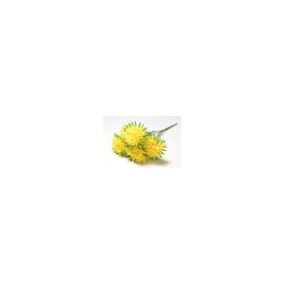 Искусственные цветы, Ветка в букете хризантема на листе 5 голов(разобранный) (1010237) микс