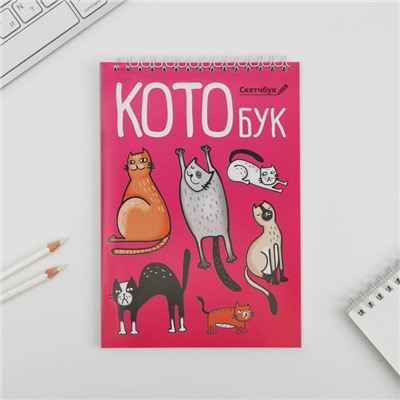 Скетчбук «Котобук» А5, 40 л, 100 г/м