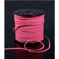 Шнур замшевый  розовый2, цена указана за метр