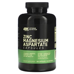 Optimum Nutrition Zinc Magnesium Aspartate, 180 Capsules