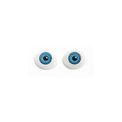 Глазки для игрушек 20*15 мм объемные (10 шт) Голубые 171576