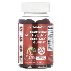 Vitamatic Methyl B-12 Gummies, Extra Strength, Natural Cherry, 2,500 mcg, 120 Gummies