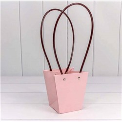 Пакет подарочный ваза для цветов 12.5*12*8 см Розовый 440778р