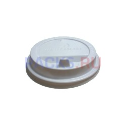 Крышка для бумажных стаканов d 73 мм для SP-7 с закрытым питейником белая 100/1000