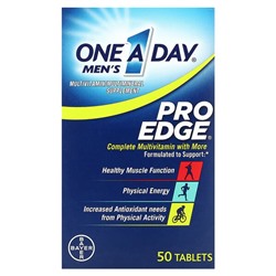 One-A-Day Men's Pro Edge, Complete Multivitamin with More, 50 Tablets
