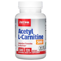 Jarrow Formulas Acetyl L-Carnitine, 500 mg, 120 Veggie Caps