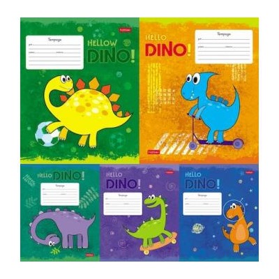 Тетрадь  12л клетка "Hello Dino" (074811) Хатбер {Россия}