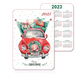 Календарик 2023. Новогодняя машина с подарками