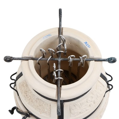 Тандыр "Сармат Кочевник" h-63 см, d-45, 51,8 кг, 8 шампуров, кочерга, совок