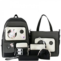 SG5030-4 черн/бел Комплект сумок для девочек (43х31х14)