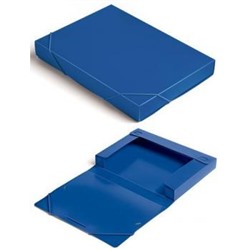 Папка-короб на резинке А4 -BA40/07BLUE пластиковый 0,7мм синий, корешок 40мм (816206) Бюрократ {Россия}
