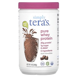 Tera's Whey Grass Fed Pure Whey Protein, Dark Chocolate, 12 oz (340 g)