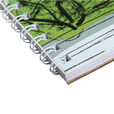 Блокнот для зарисовок 160 х 200 мм, 40 листов на гребне по короткой стороне "Пейзаж", обложка мелованный картон, твёрдая подложка, блок 100 г/м²