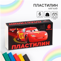 Пластилин 6 цветов 60 г "Тачки"