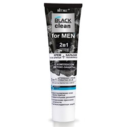 Витэкс Black clean for MEN 2в1 крем после бритья+увлажняющий бальзам (100мл).20