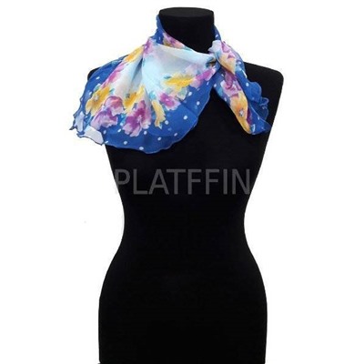 Женсий шейный платок шифоновый (65*65 см) закрутка 770