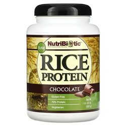 NutriBiotic Raw Rice Protein, Chocolate, 1 lbs 6.9 oz (650 g)