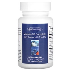 Allergy Research Group Vitamin D3 Complete, 120 Veggie Softgels