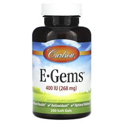 Carlson E Gems, 400 IU (268 mg), 200 Soft Gels