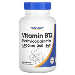 Nutricost Vitamin B12, 2,000 mcg, 240 Capsules