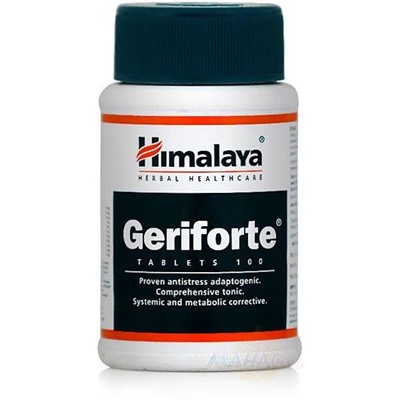 Герифорте, для повышения иммунитета и общего оздоровления организма, 100 таб, производитель Хималая; Geriforte, 100 tabs, Himalaya