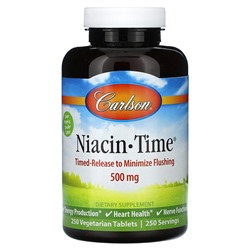 Carlson Niacin-Time , 500 mg, 250 Vegetarian Tablets