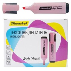 Текстовыделитель 1-5мм "Soft Pastel" розовый 108133-26 (1218355) SILWERHOF {Китай}