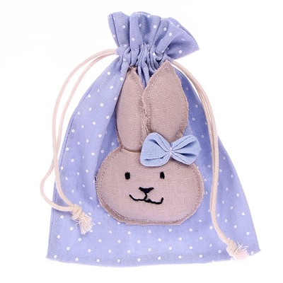 Мешок для подарков «Кролик», 16.5 × 14 см, цвета МИКС