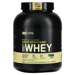Optimum Nutrition Gold Standard 100% Whey, Naturally Flavored, Vanilla, 4.8 lb (2.17 kg)