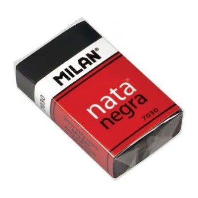 Ластик "Nata Negra 7030" прямоугольный, картонный держатель 39х24х10 мм CPM7030CF (973221) Milan {Испания}