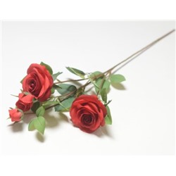 Искусственные цветы, Ветка розы 2 головы и 2 бут. (1010237)