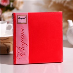 Салфетки бумажные Bouquet Colour красные, 33х33, 2 слоя, 20 листов