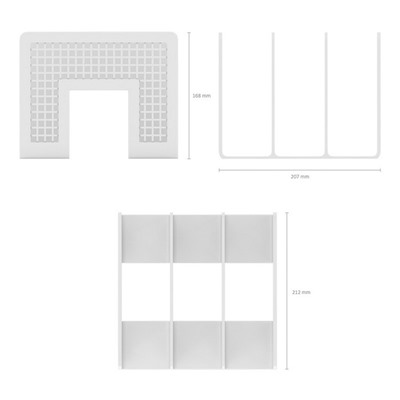 Лоток-сортер для бумаг вертикальный, 3 отделения, ErichKrause Classic, белый