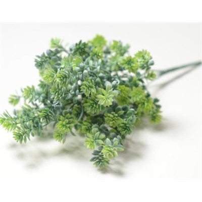 Искусственные цветы, Ветка в букете зелени с шишечками (1010237)