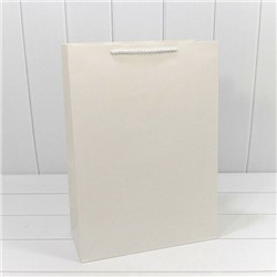 Подарочный пакет люкс бумажный 32*45*15 см Фактура белый