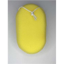 Мочалка для тела губка желто-белая 15*9*5 см